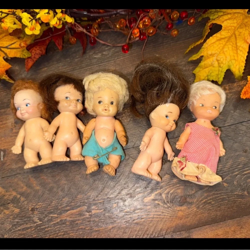 Lot of 5 small dolls vintage UNEEDA 1967 PEEWEE  Vintage